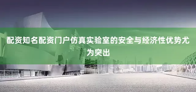 配资知名配资门户仿真实验室的安全与经济性优势尤为突出